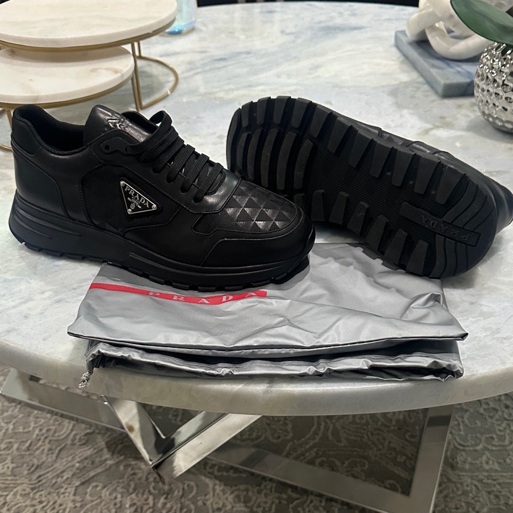 Prada
Men's Prax Triangle Logo Runner Sneakers - Picture 6 of 7
